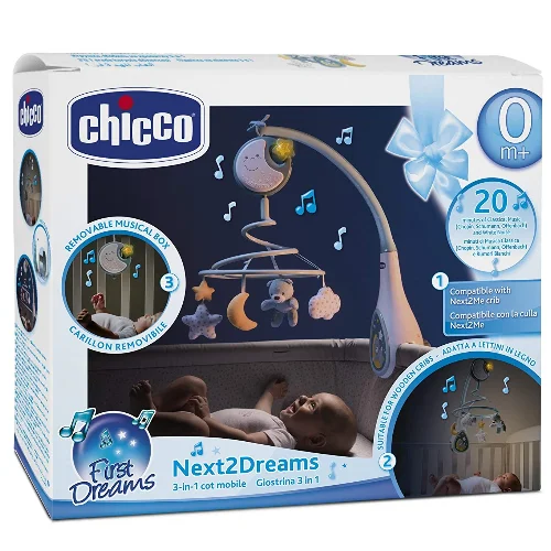Chicco մոբայլ խաղալիք-կարուսել «Առաջին երազները» կապույտ 0+