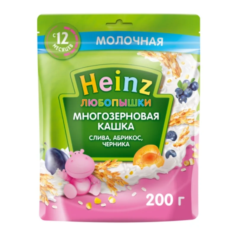 Heinz բազմահատիկային կաթնային շիլա՝ սալոր, ծիրան, հապալաս