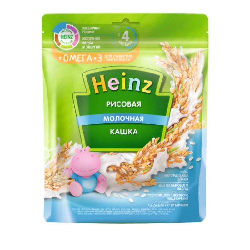 Heinz Բրնձի կաթնային շիլա Օմեգա 3-ով, 5 ամսեկան+