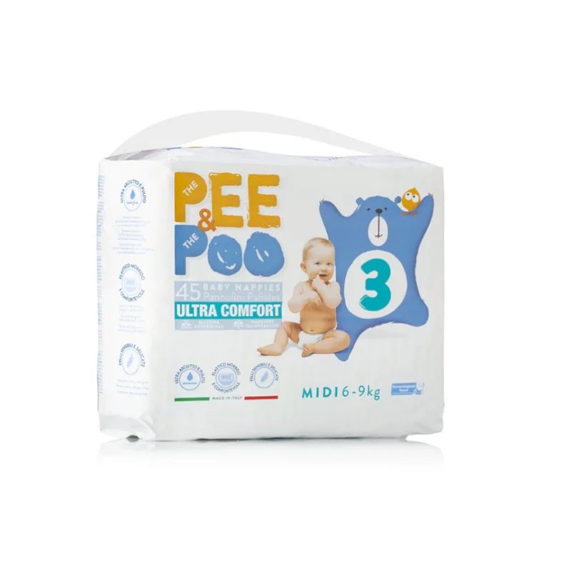 Prenatal տակդիր PEE&POO Midi, 45 հատ, չափսը՝ 3, 6-9 կգ.