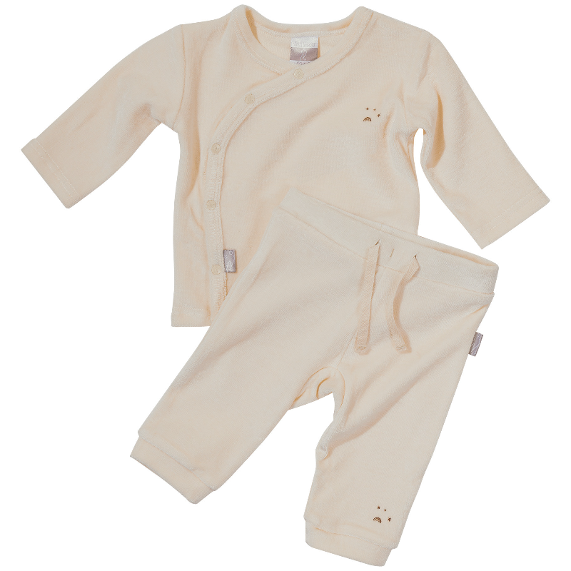 Picci հագուստի հավաքածու՝ տաբատ և շապիկ, 12-18 ամսական, փղոսկրի գույն