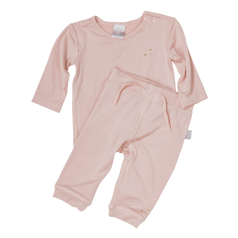 Picci հագուստի հավաքածու՝ տաբատ և շապիկ, 3-6 ամսական, վարդագույն