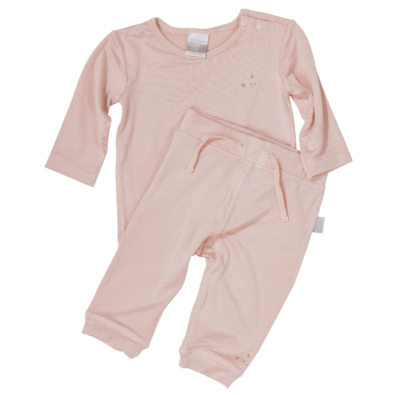 Picci հագուստի հավաքածու՝ տաբատ և շապիկ, 6-12 ամսական, վարդագույն