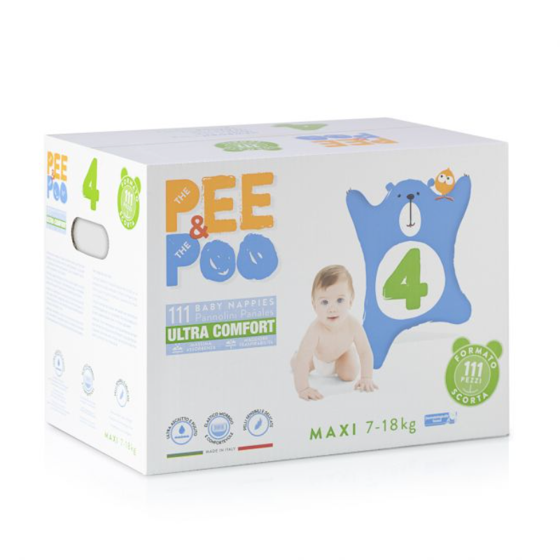 Prenatal տակդիր PEE&POO Maxi, 111 հատ., չափսը՝ 4, 7-18 կգ.