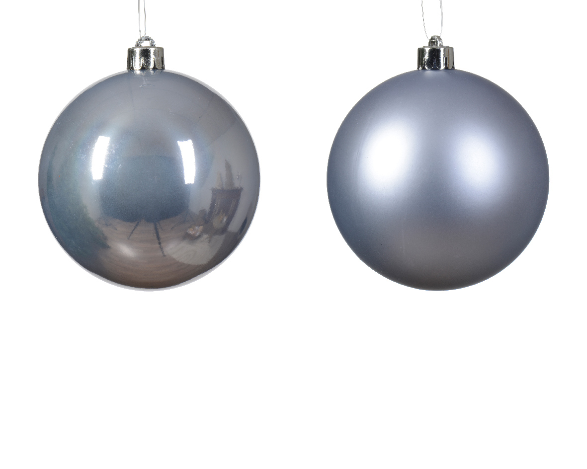 Տոնածառի խաղալիք, hazy blue, 100մմ/Տուփ 4 հատ/