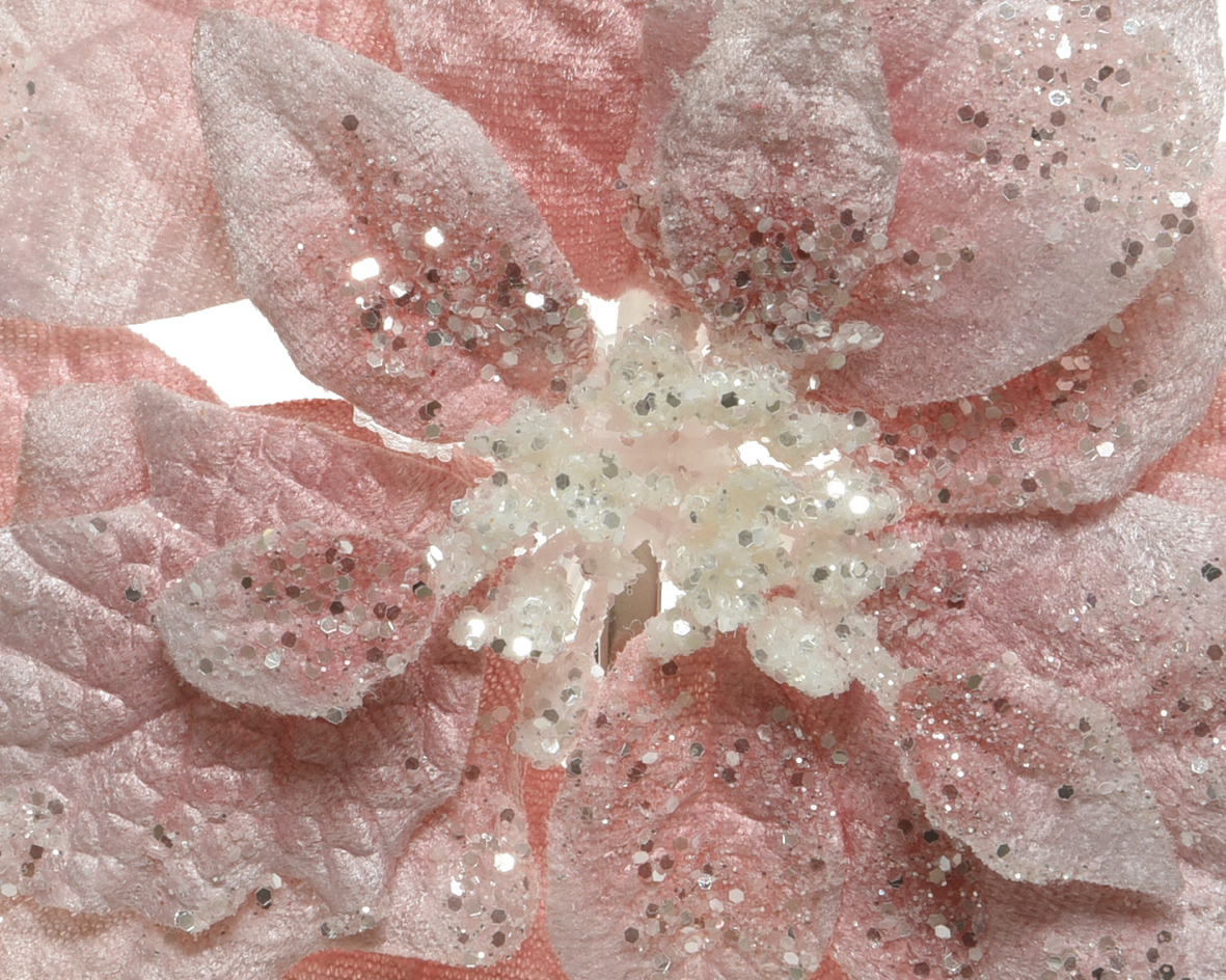 Ամանորյա ծաղիկ blush pink, 16x7սմ