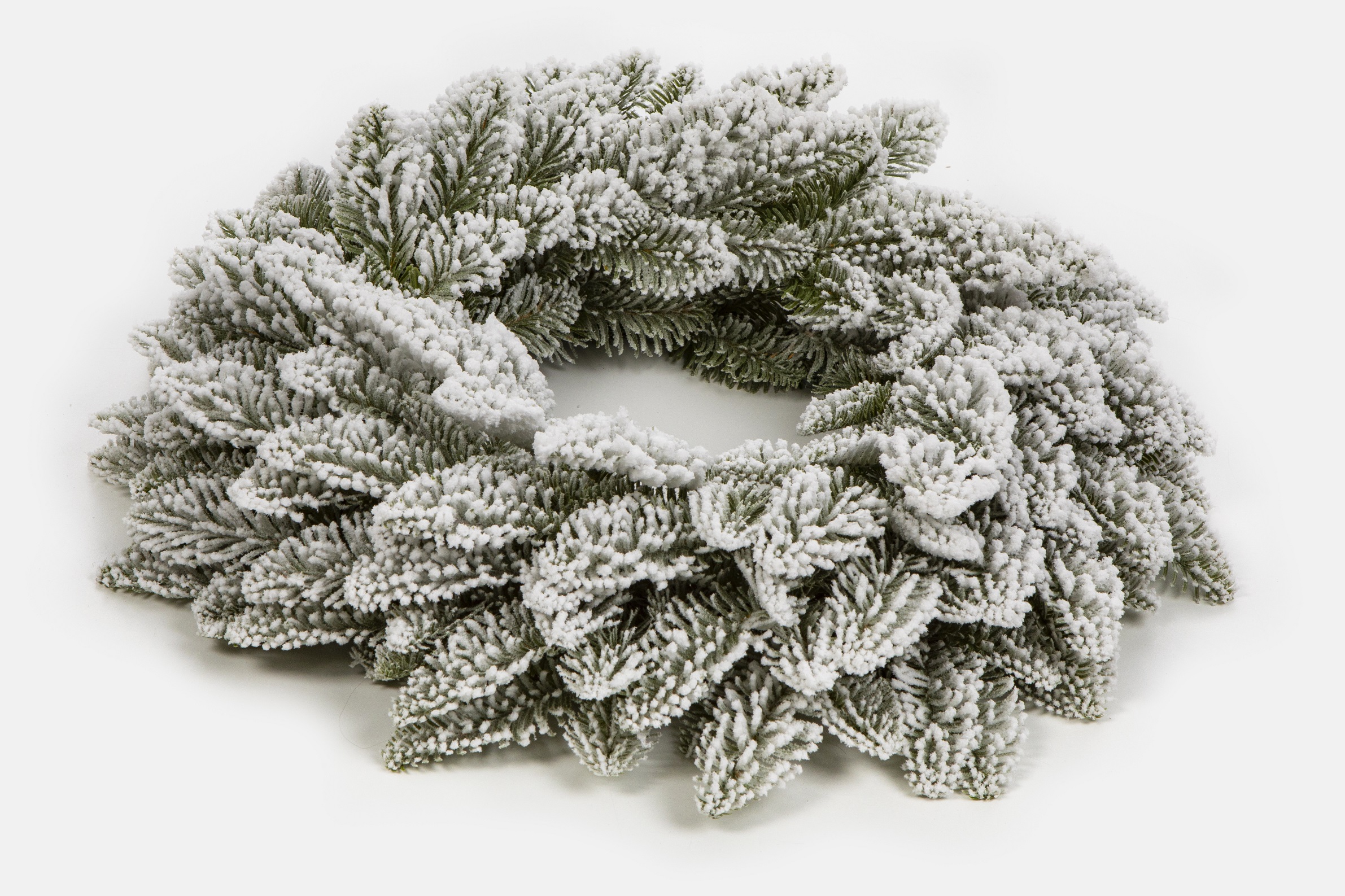 Ամանորյա օղակ ձյունապատ, NOBILES FIR SNOW COVERED PE, 50 սմ