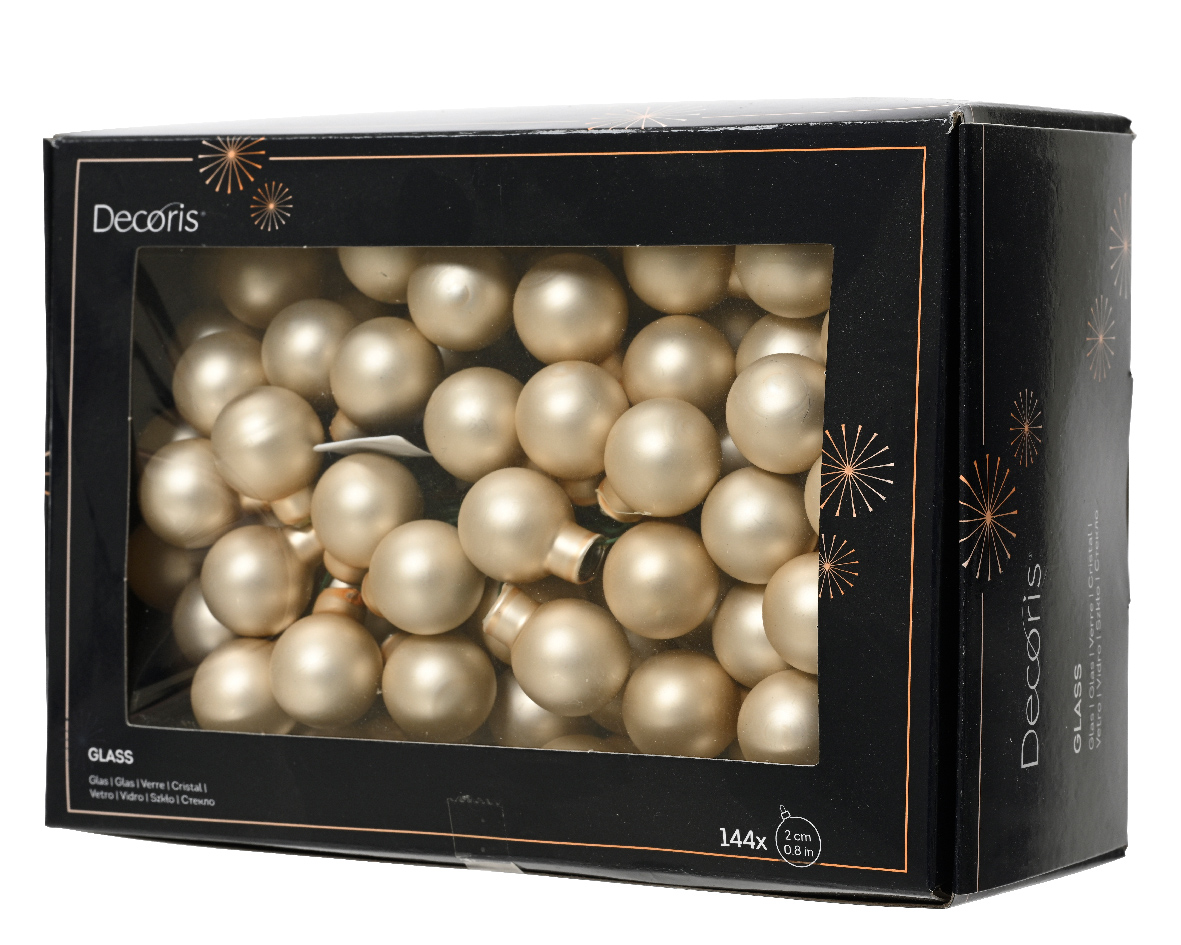 Տոնածառի խաղալիք, փնջով, անփայլ pearl, 20մմ