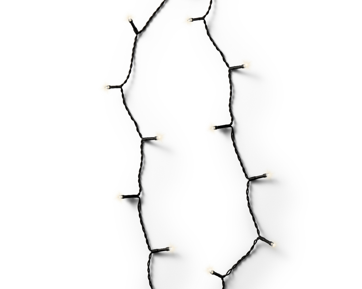 Տոնածառի լույս մարտկոցով, 17,9մ, 240 LED, black/warm white