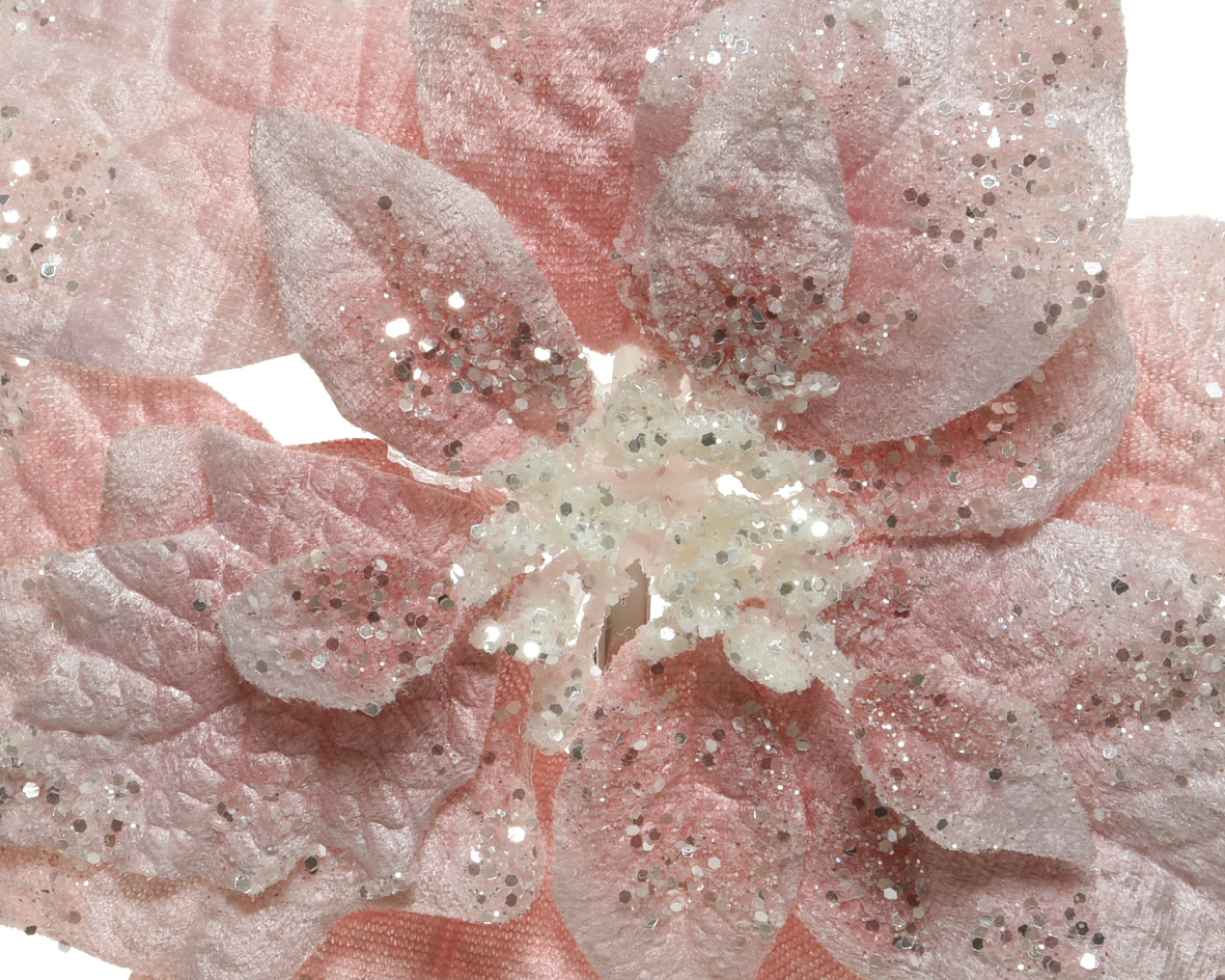 Ամանորյա ծաղիկ blush pink, 26x7սմ