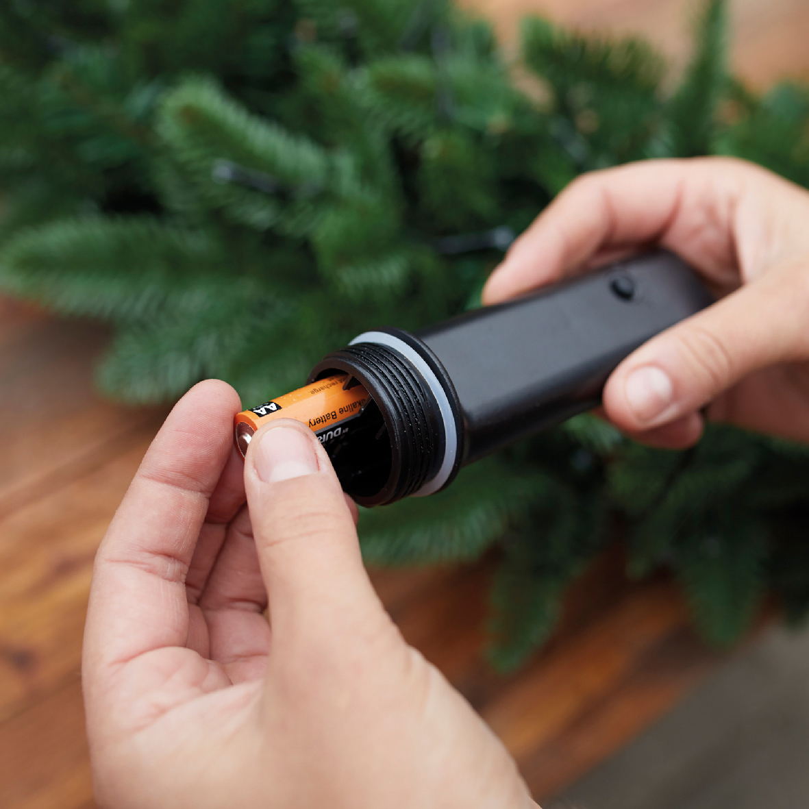 Տոնածառի լույս մարտկոցով, 27,5մ, 368 LED, black/warm white