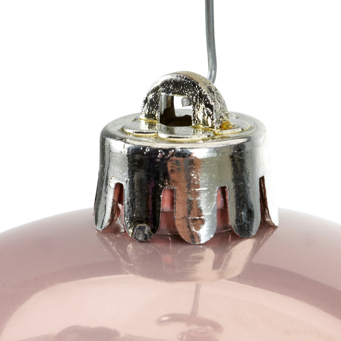 Տոնածառի խաղալիք blush pink,100մմ