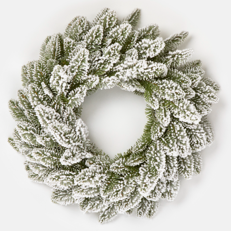 Ամանորյա օղակ ձյունապատ, NOBILES FIR SNOW COVERED PE, 50 սմ