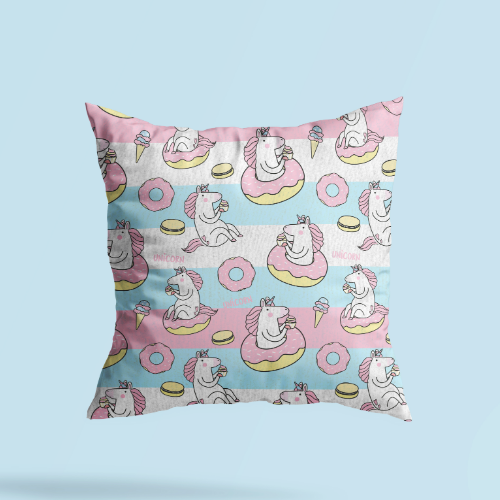 Unicorn pattern pillow k/c
