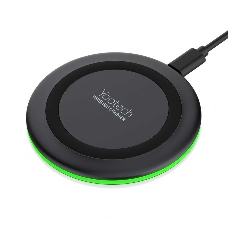 Yootech Wireless Charger Qi-Certified 10W Max Fast Wireless Charging Compatible with iPhone 11/11 Pro/11 Pro Max/XS MAX/XR/XS/8Plus, Galaxy Note 10/Note 10 Plus/S10/S10 Plus/S10E(No AC Adapter)