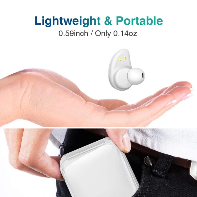 Wireless Earbuds for Android iPhone Bluetooth 5.0 Headphones with Mic 72 Hours Playtime Auto Pairing Cordless Wireless Earbuds Headset Noise Reduction Earphones with 2000 mAh Charging Case - White