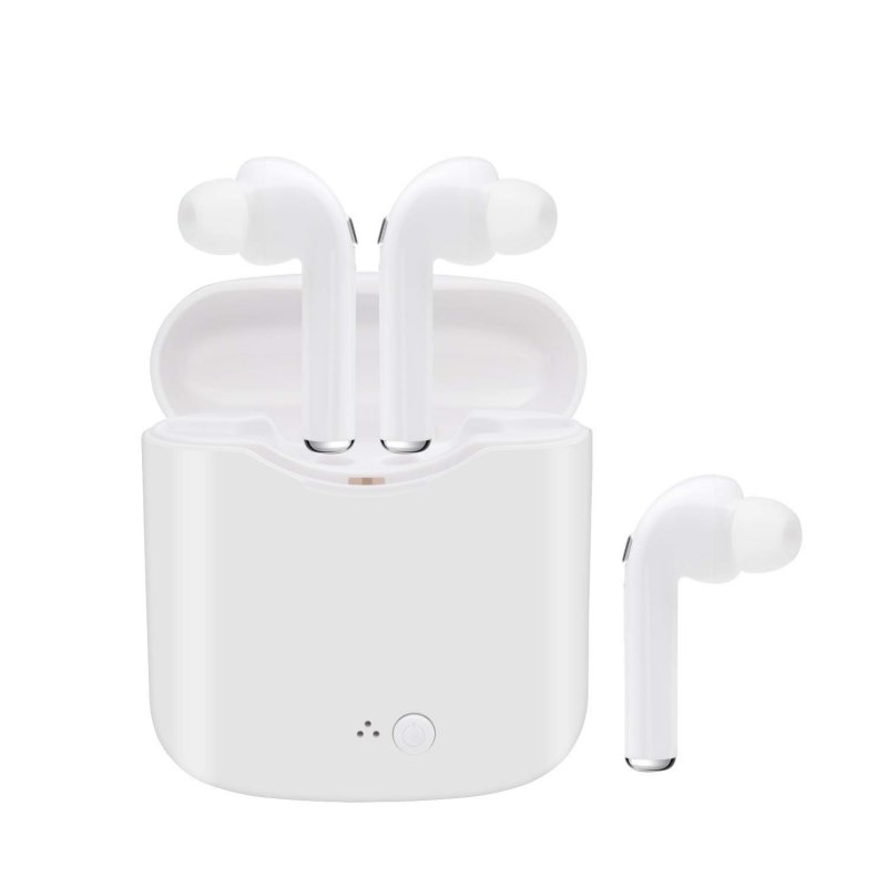 Bluetooth Headphones Bluetooth Earbuds with Portable Charging Case Noise Cancelling Headphones for Sports Waterproof in-Ear Headphones for All Smartphones Two (white-01)
