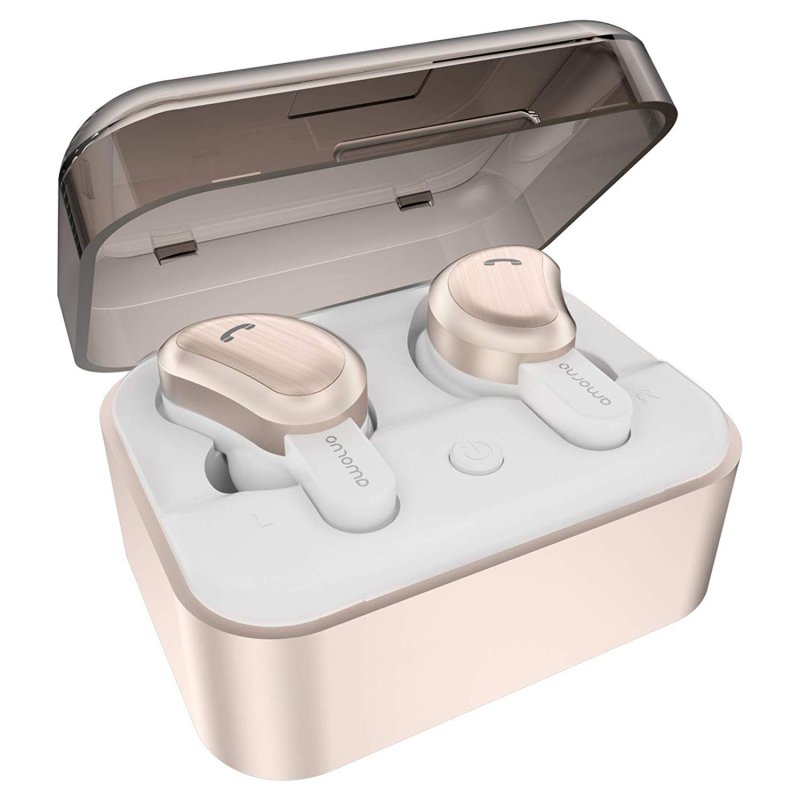 Wireless Earbuds, AMORNO True Bluetooth Headphones in-Ear Deep Bass Noise Cancelling Earphones Mini Sweatproof Sports Headsets with Charging Case Built-in Mic