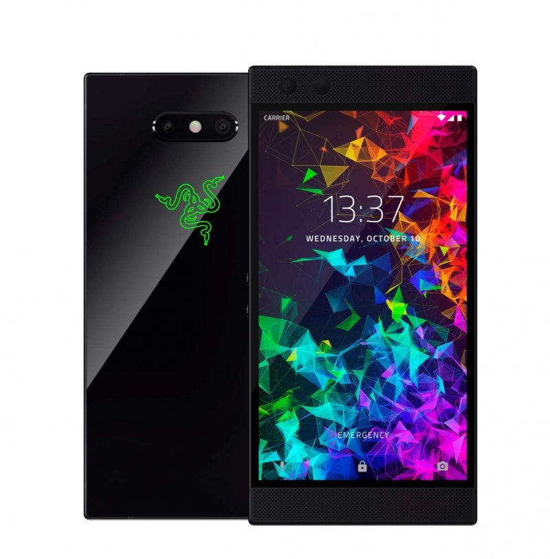 Razer Phone 2 (New): Unlocked Gaming Smartphone – 120Hz QHD Display – Snapdragon 845 – Wireless Charging – Chroma – 8GB RAM - 64GB - Mirror Black Finish